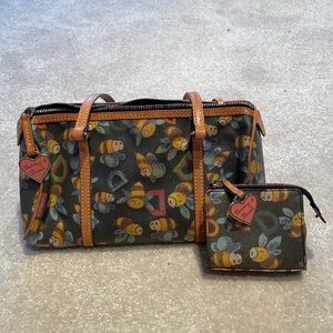 Dooney & Bourke Bee Purse and Matching Wallet